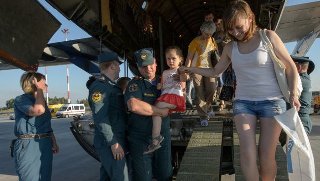 Беженцы с Украины. Архивное фото