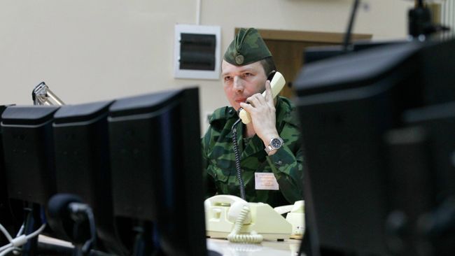 Работа командного пункта Системы предупреждения о ракетном нападении Космических войск России. Архивное фото Работа командного пункта Системы предупреждения о ракетном нападении Космических войск России. Архивное фото