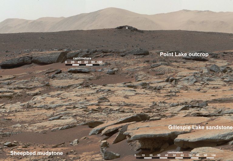 Снимок с марсохода Curiosity поверхности планеты Марс Снимок с марсохода Curiosity поверхности планеты Марс