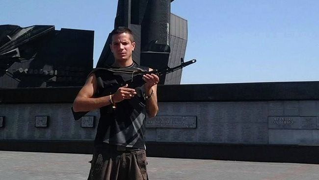 Волонтер из Испании в Донецке. Архивное фото Волонтер из Испании в Донецке. Архивное фото