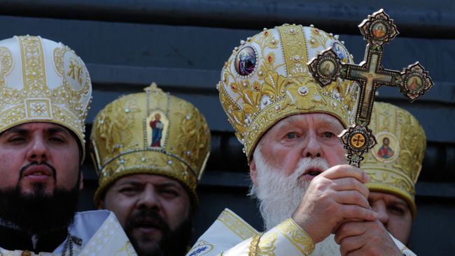 Глава Украинской православной церкви Киевского патриархата патриарх Филарет. Архивное фото Глава Украинской православной церкви Киевского патриархата патриарх Филарет. Архивное фото