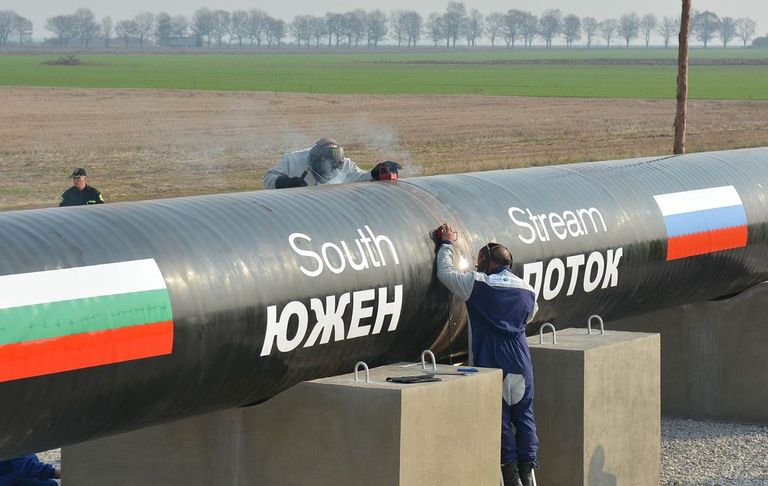 Строительство газопровода Южный поток