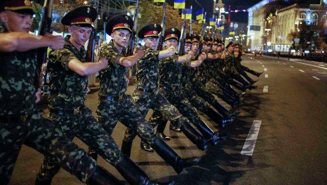 Репетиция парада ко Дню независимости Украины