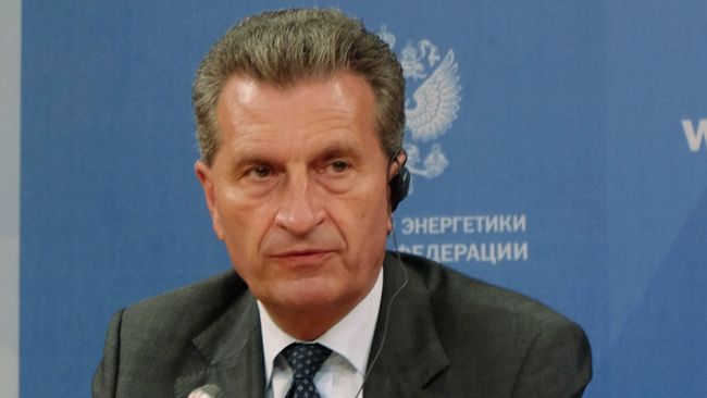 Вице-президент Еврокомиссии, отвечающий за энергетику, Гюнтер Эттингер. Архивное фото