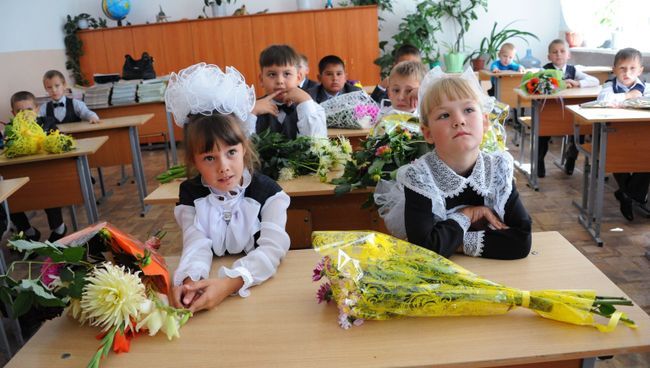 Начало нового учебного года в России. Архивное фото Начало нового учебного года в России. Архивное фото