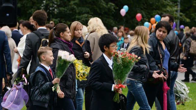 Начало учебного года в Москве. Архивное фото.