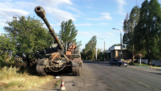 Украинская техника в селе Новоекатериновка