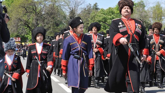 Казачий парад в Краснодаре