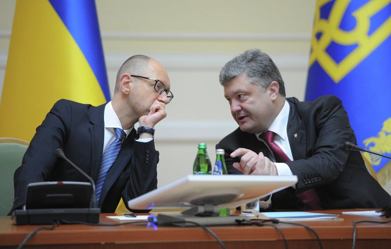 Арсений Яценюк и Петр Порошенко