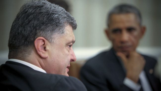 Петр Порошенко на встрече с Бараком Обамой Петр Порошенко на встрече с Бараком Обамой