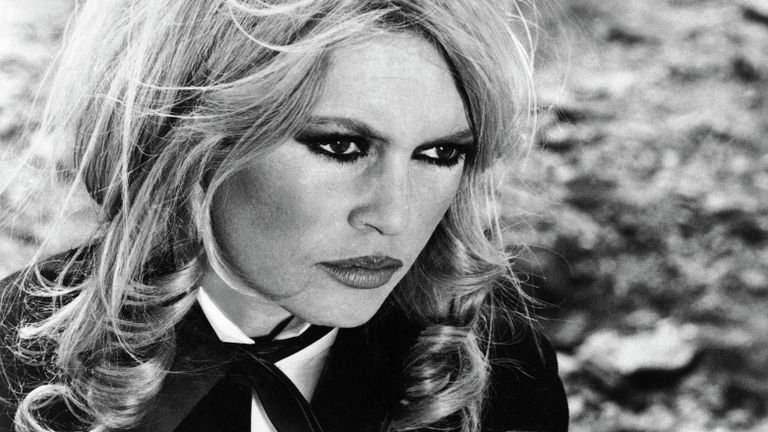 Брижит Бардо во время съемок фильма Шалако, 1968 год