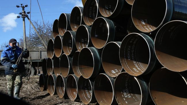 Строительство газопровода, архивное фото