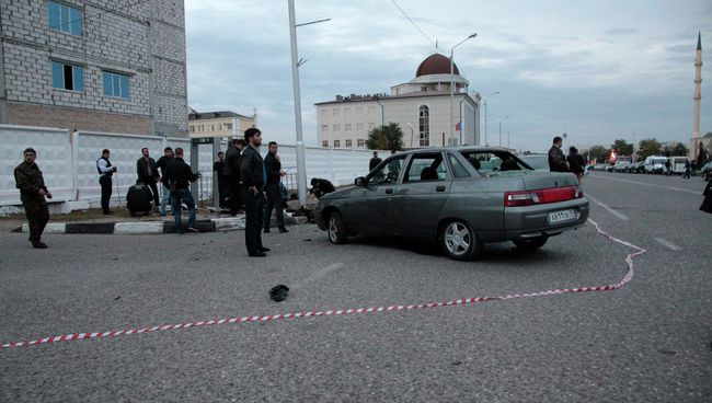 Место взрыва в Грозном Место взрыва в Грозном