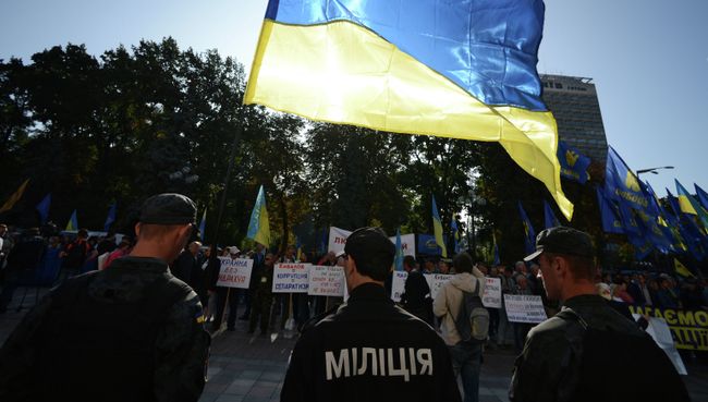 Митинг украинских шахтеров в Киеве. Архивное фото Митинг украинских шахтеров в Киеве. Архивное фото