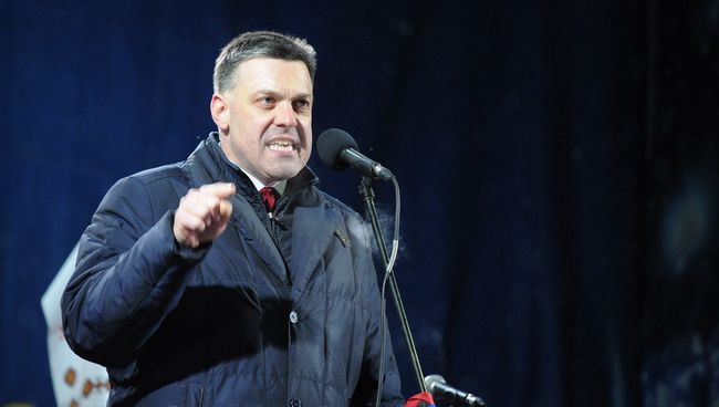 Лидер Всеукраинского объединения Свобода Олег Тягнибок, архивное фото Лидер Всеукраинского объединения Свобода Олег Тягнибок, архивное фото