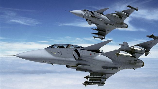 Шведские истребители Gripen. Архивное фото Шведские истребители Gripen. Архивное фото