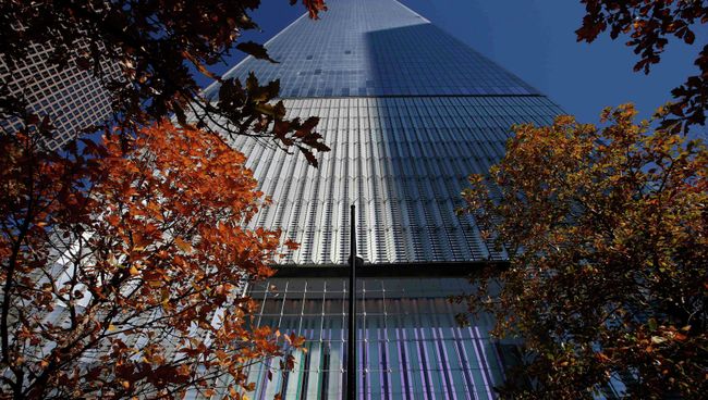 Небоскреб Freedom Tower, построенный на месте Всемирного торгового центра в Нью-Йорке