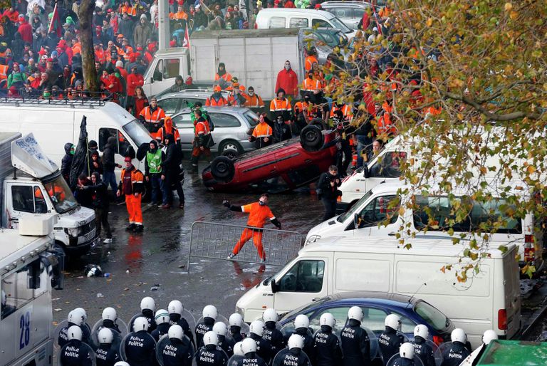 Национальная акция протеста в Брюсселе. 6 ноября 2014 года Национальная акция протеста в Брюсселе. 6 ноября 2014 года