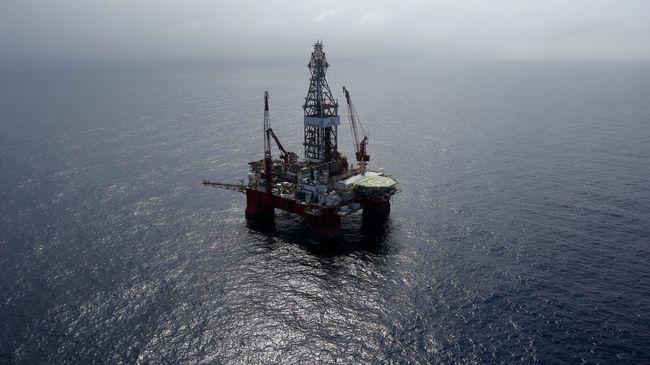 Нефтедобывающая платформа в Мексиканском заливе. Архивное фото