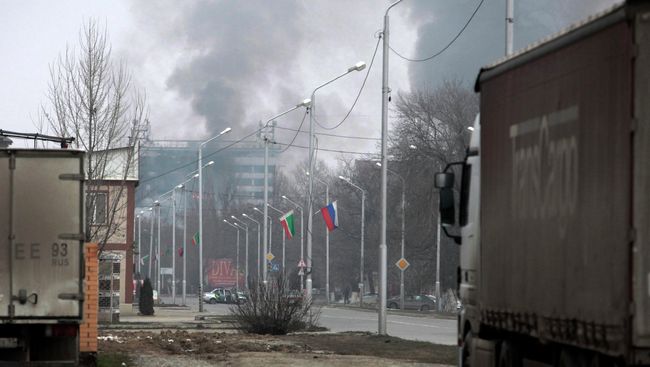 Дом печати в Грозном, где проходила спецоперация Дом печати в Грозном, где проходила спецоперация
