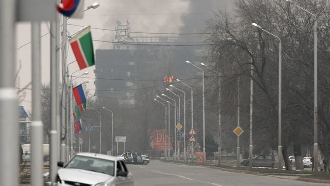 Cпецоперация в Доме печати в Грозном. Архивное фото