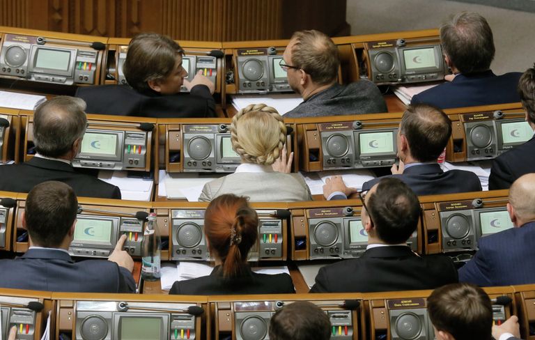 Юлия Тимошенко на заседании Верховной рады Украины в Киеве Юлия Тимошенко на заседании Верховной рады Украины в Киеве