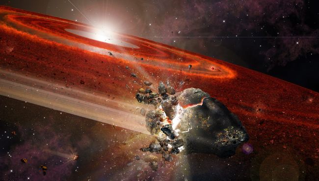 Художественное изображение HD 107146 и пылевого диска Художественное изображение HD 107146 и пылевого диска