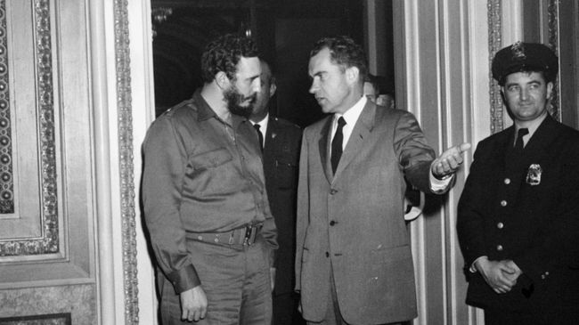Премьер-министр Кубы Фидель Кастро и вице-президент США Ричард Никсон. 1959
