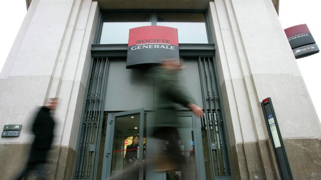 Отделение французского банка Societe Generale в Париже. Архивное фото