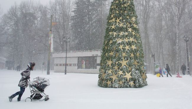 Снегопад в Москве