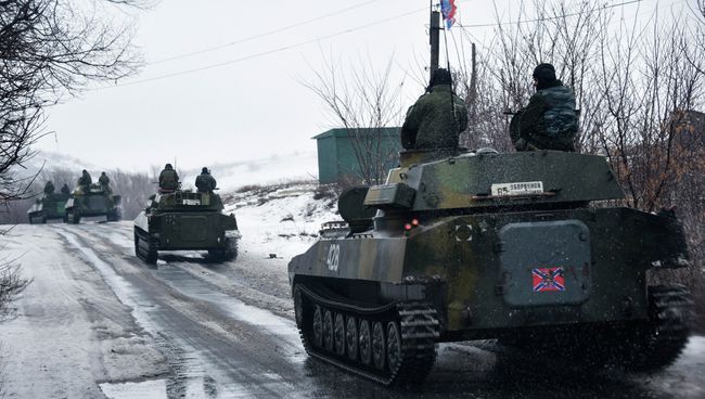 Колонна бронетехники ополченцев. Луганская область. 21 января 2015 Колонна бронетехники ополченцев. Луганская область. 21 января 2015