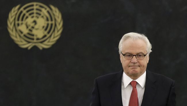 Постпред России при ООН Виталий Чуркин. Архивное фото Постпред России при ООН Виталий Чуркин. Архивное фото