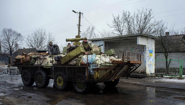 Украинские военнослужащие под Донецком. Архивное фото