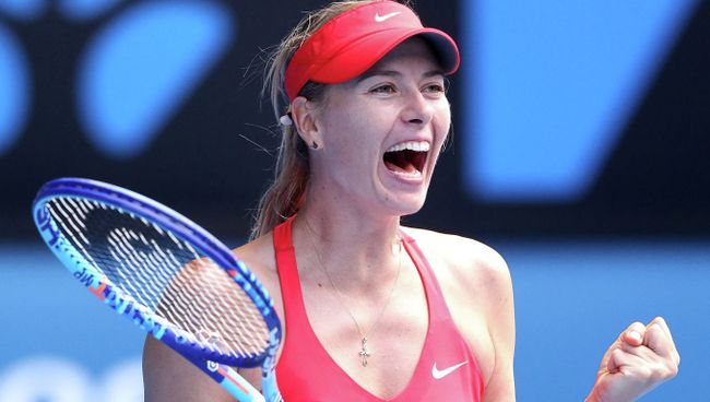 Российская теннисистка Мария Шарапова на  Australian Open 2015