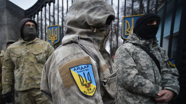 Митинг батальона Айдар у Минобороны Украины Митинг батальона Айдар у Минобороны Украины