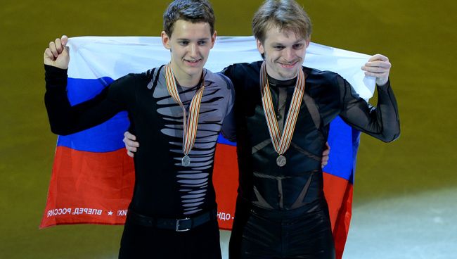 Россияне Максим Ковтун (серебряная медаль) и Сергей Воронов (бронзовая медаль) Россияне Максим Ковтун (серебряная медаль) и Сергей Воронов (бронзовая медаль)