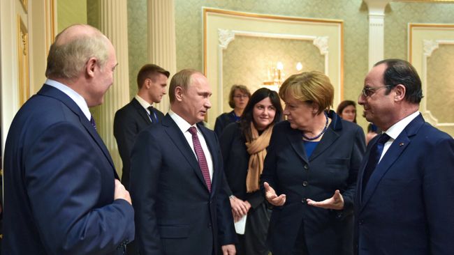 Переговоры лидеров России, Германии, Франции и Украины в Минске