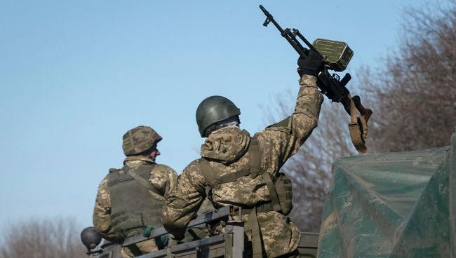 Вывод войск украинской армии из Дебальцево. Донецкая область, 18 февраля 2015