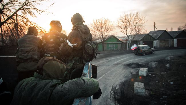 Ополченцы ДНР в Донецкой области