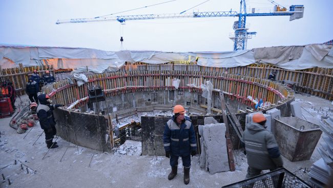 Рабочие на строительной площадке космодрома Восточный в Амурской области. Архивное фото Рабочие на строительной площадке космодрома Восточный в Амурской области. Архивное фото