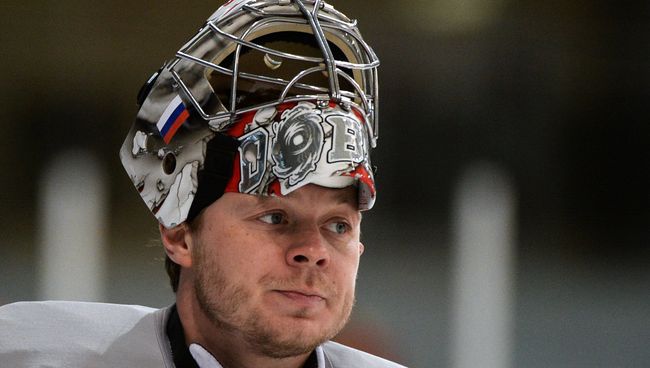 Вратарь сборной России Антон Худобин. Архивное фото Вратарь сборной России Антон Худобин. Архивное фото
