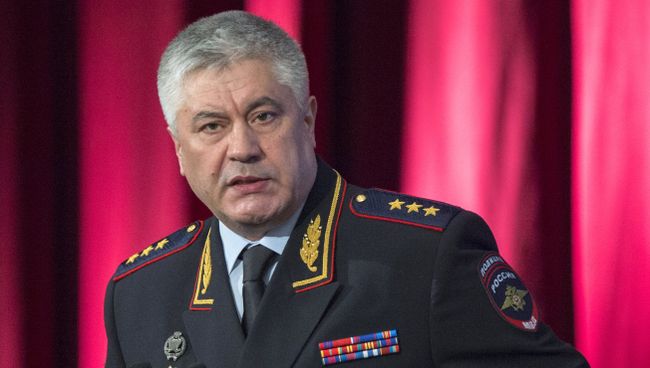 Министр внутренних дел РФ Виктор Колокольцев выступает на расширенном заседании коллегии МВД России Министр внутренних дел РФ Виктор Колокольцев выступает на расширенном заседании коллегии МВД России