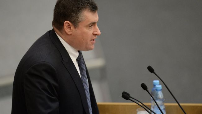 Леонид Слуцкий на пленарном заседании Государственной Думы РФ. Архивное фото