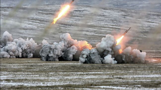 Стрельба из систем залпового огня ТОС-1А