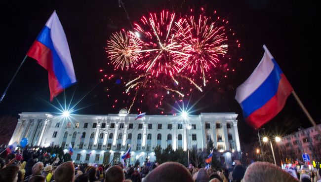 Празднование годовщины Крымской весны в Крыму. Архивное фото