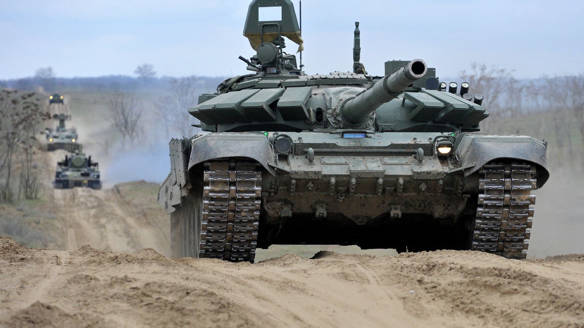 Российские танки во время учений на полигоне Серноводское Ставропольского края Российские танки во время учений на полигоне Серноводское Ставропольского края - РИА Новости, 1920, 07.06.2021