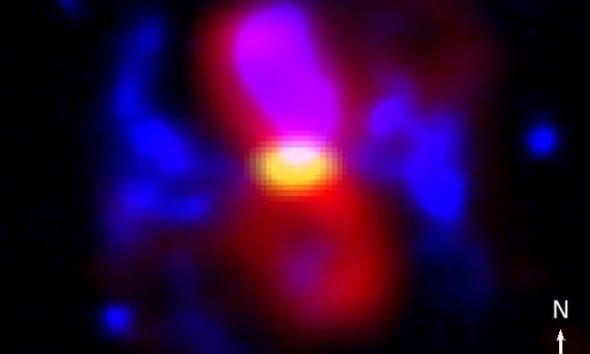 Фотография бывшей новой звезды Nova Vul 1670 в разных диапазонах частот