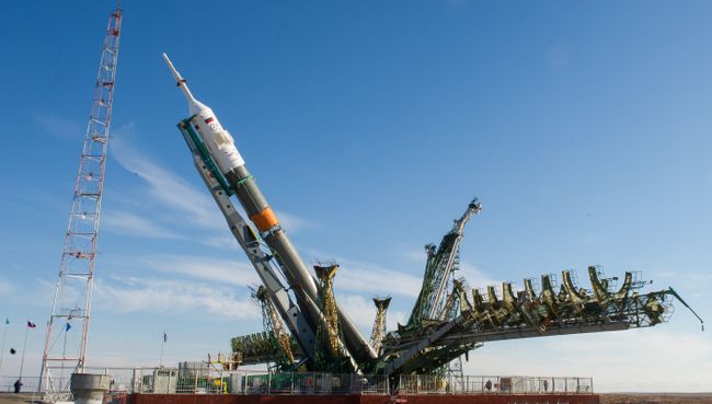 Вывоз на старт ракеты Союз-ФГ. Архивное фото