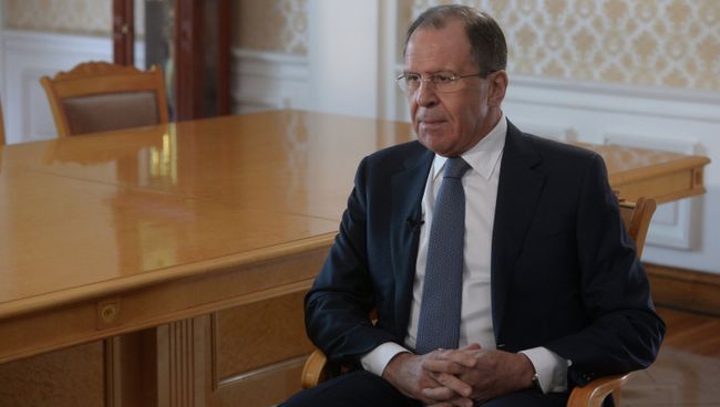Интервью главы МИД РФ С.Лаврова. Архивное фото