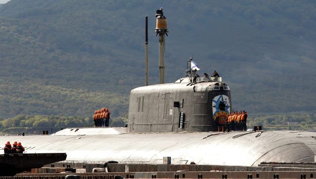 Подводная лодка проекта 949А Антей. Архивное фото Подводная лодка проекта 949А Антей. Архивное фото